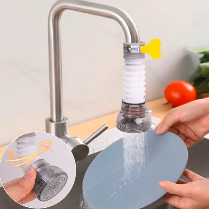 Embout de Robinet Universel Rotatif à 360 Degrés - Filtre Anti-Éclaboussures pour Cuisine et Salle de Bain