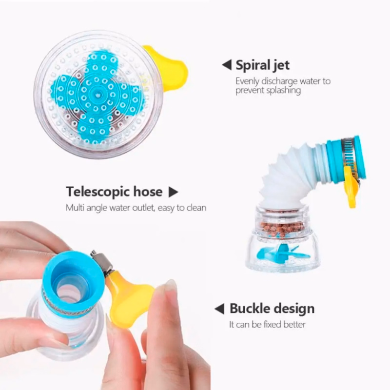 Embout de Robinet Universel Rotatif à 360 Degrés - Filtre Anti-Éclaboussures pour Cuisine et Salle de Bain