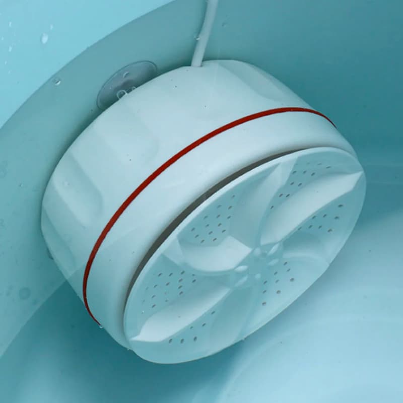 Mini Machine à Laver Portative à Ultrasons - Lave-Linge de Voyage à Turbine