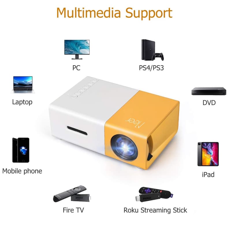 Mini Projecteur Portable – Cinéma HD Compact & Puissant