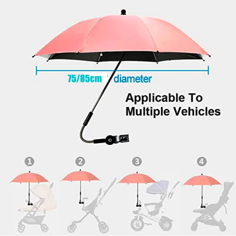 Parapluie poussette bébé – Protection UV et anti-pluie fiable