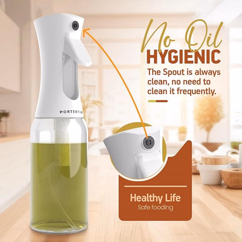 Pulvérisateur d'Huile Premium 300 ml PORTENTUM - Spray Anti-Goutte pour Cuisine