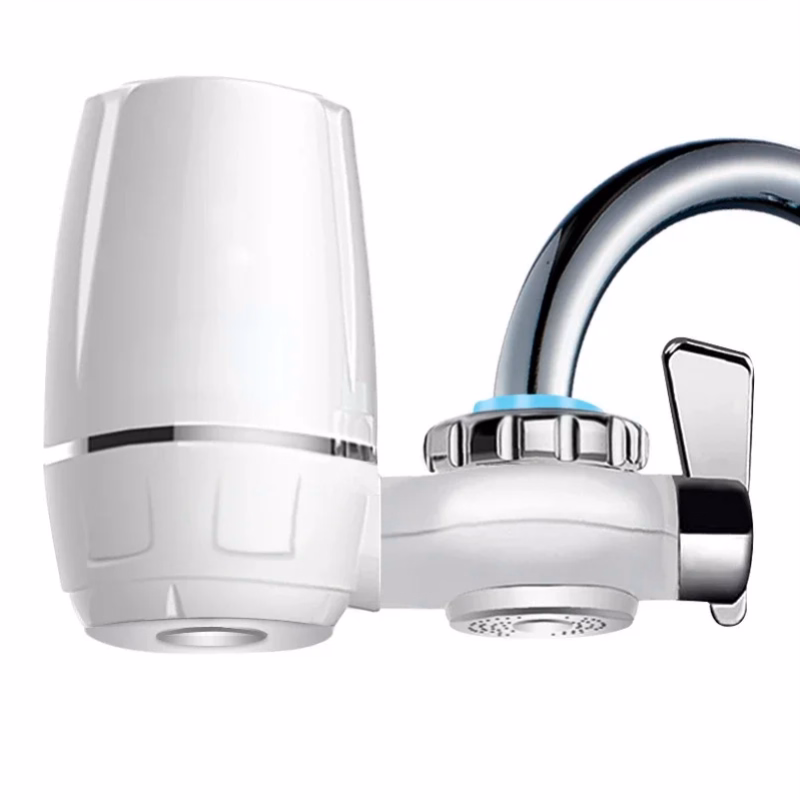 Filtre à Eau pour Robinet de Cuisine - Lot de 8 Filtres en Céramique Lavables avec Noyau, Purificateur à 7 Couches