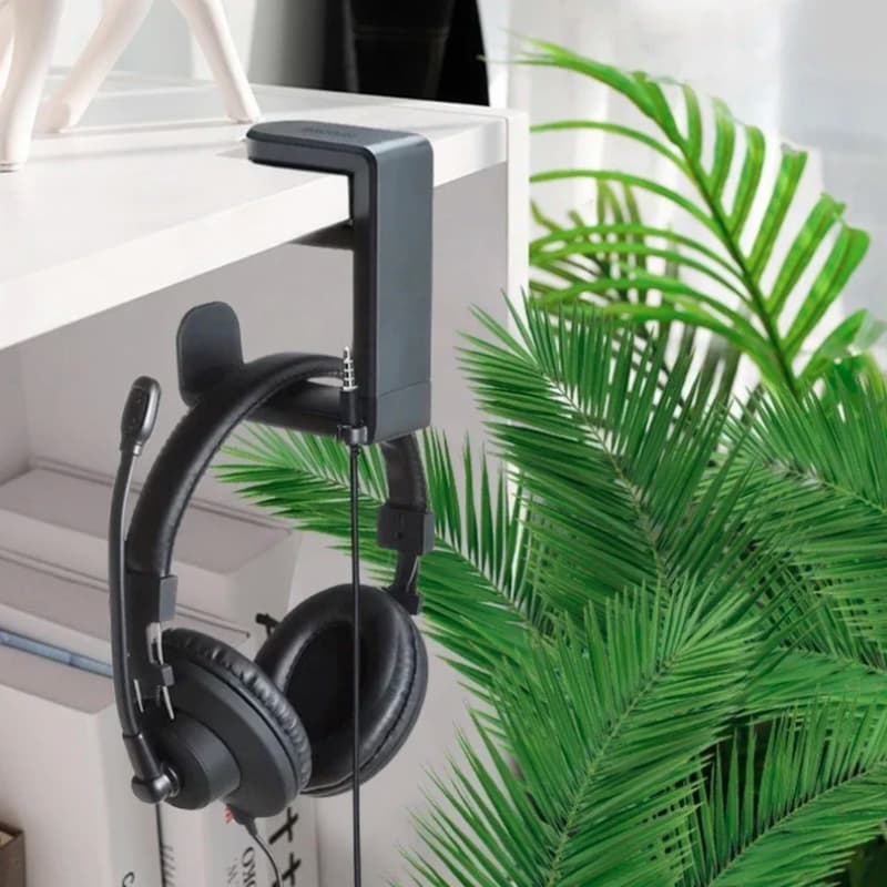 Support casque bureau Rotatif innovant et pratique