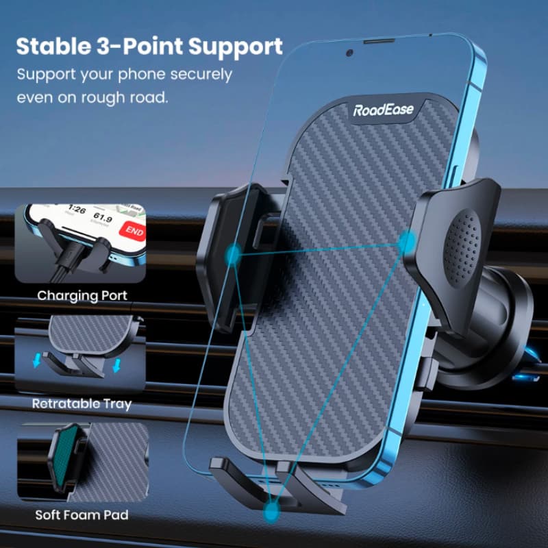 Support téléphone voiture ultra-stable et sécurisé