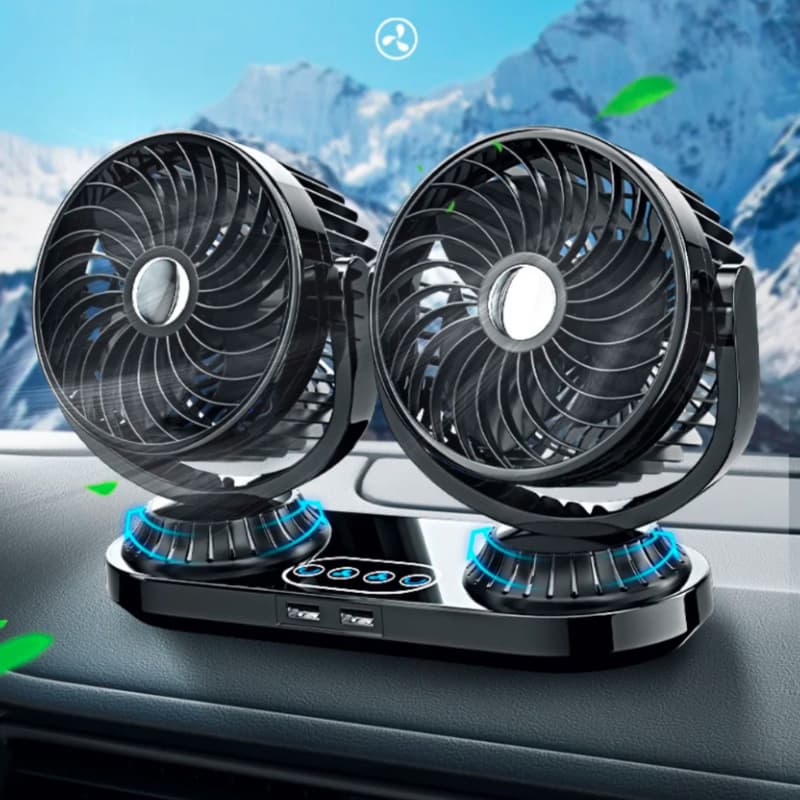 Ventilateur Voiture Rotatif – Refroidissement 360° Ultra-Puissant