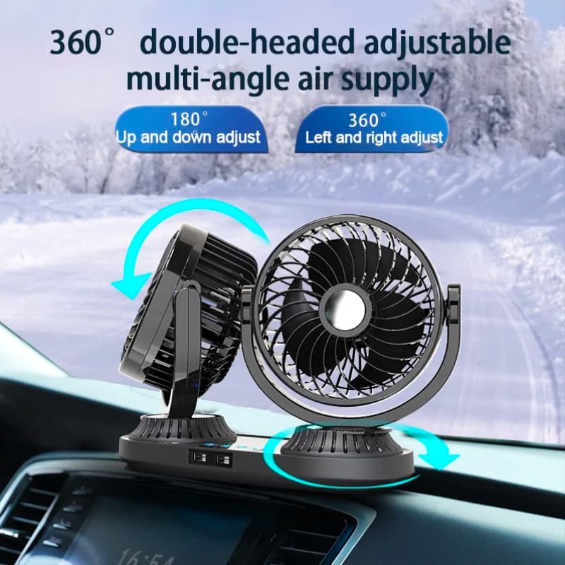 Ventilateur Voiture Rotatif – Refroidissement 360° Ultra-Puissant