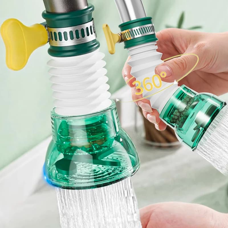 Embout de Robinet Universel Rotatif à 360 Degrés - Filtre Anti-Éclaboussures pour Cuisine et Salle de Bain
