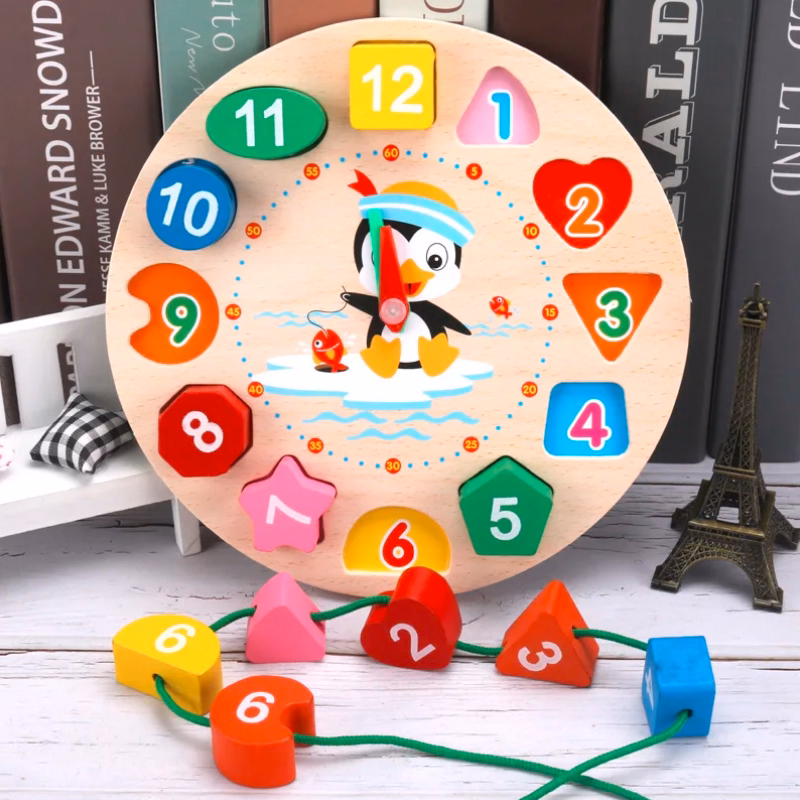 Puzzle Éducatif en Bois Captivant – Éveillez la Curiosité de Votre Enfant !
