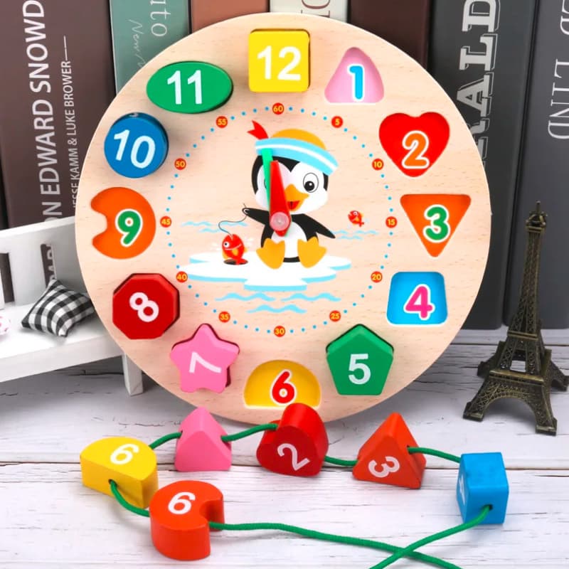 Puzzle Éducatif en Bois Captivant – Éveillez la Curiosité de Votre Enfant !