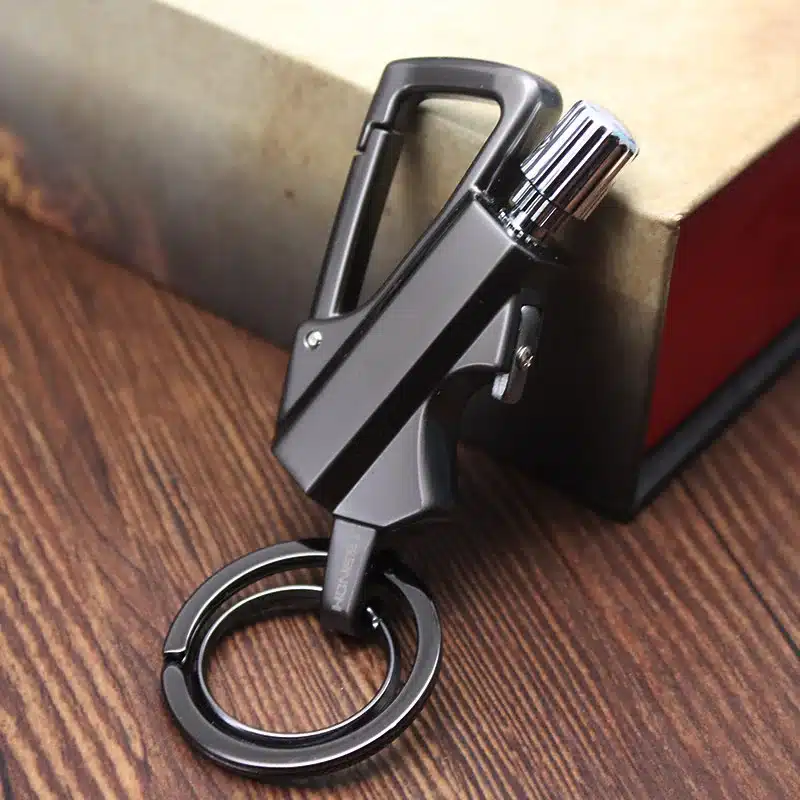 Briquet porte-clés métal ultra-résistant et élégant 7 Porte-clés briquet élégant et rechargeable