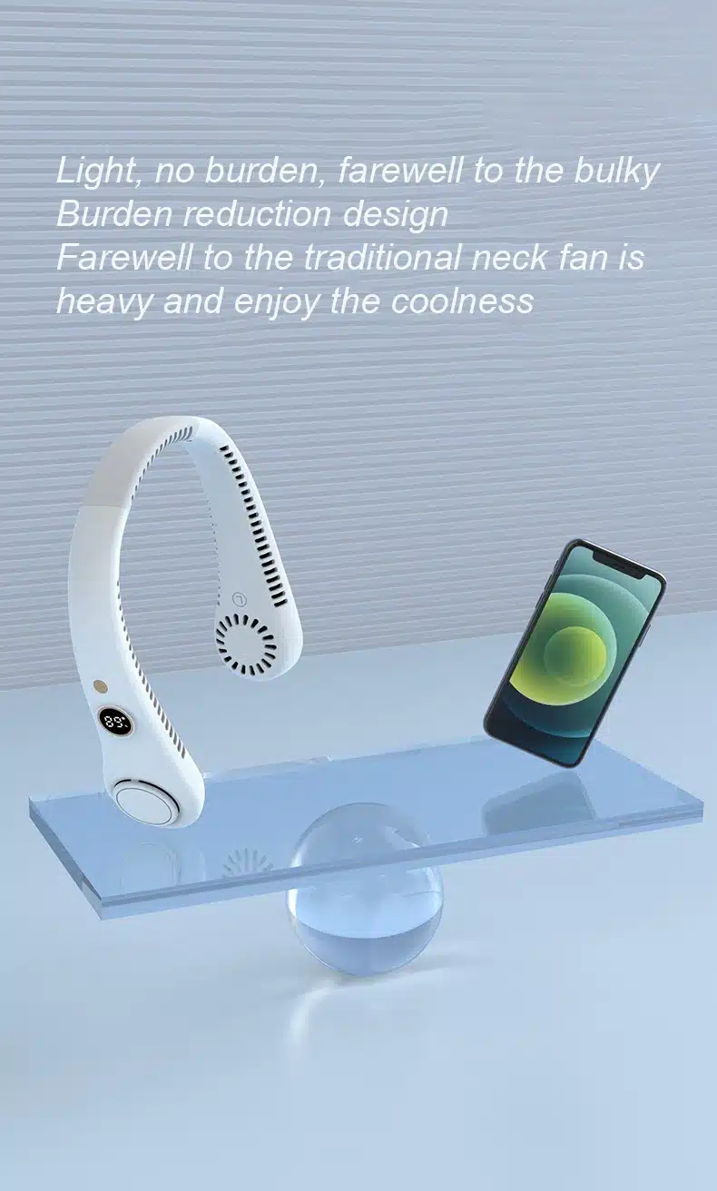 Ventilateur portable sans lame – Refroidissement silencieux et pliable 10 Accessoire de refroidissement d’été portable 02