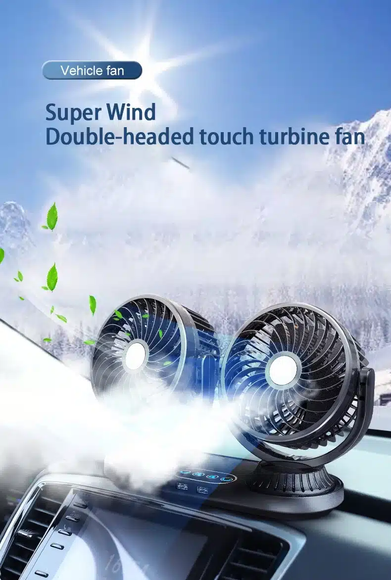 Ventilateur Voiture Rotatif – Refroidissement 360° Ultra-Puissant 5 Ventilateur voiture rotatif 360° 12V