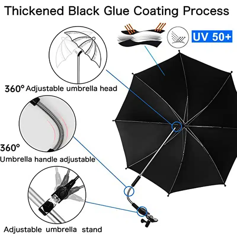 Protection UV 50+ pour poussette bébé