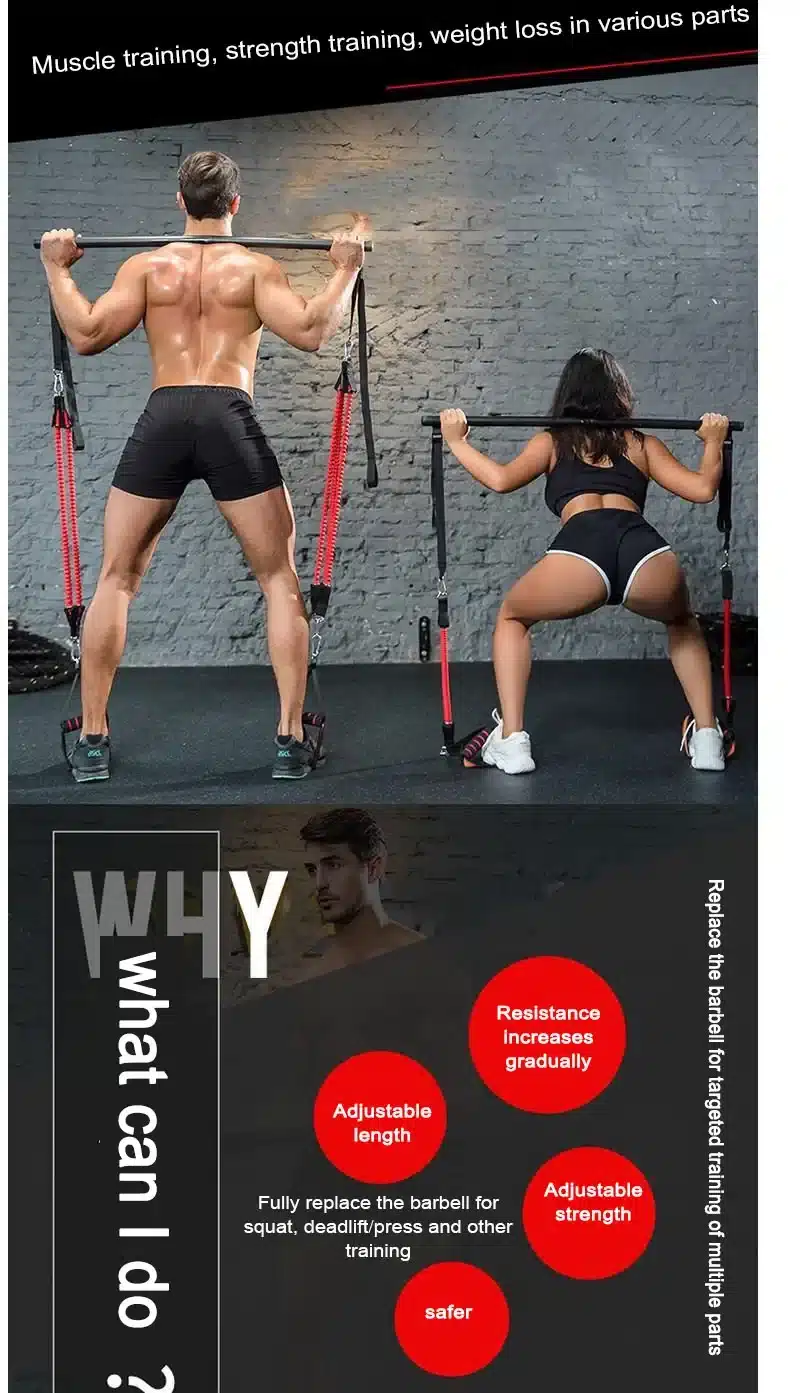 Bande élastique musculation – Renforcement et flexibilité optimale 6 Élastique entraînement Pilates et fitness