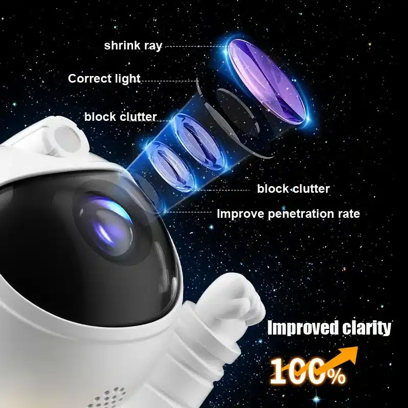 Projecteur de Galaxie Astronaute Mexllex - Projecteur d'Étoiles avec Nébuleuse et Télécommande, Rotation à 360° 7 projecteur astronaute