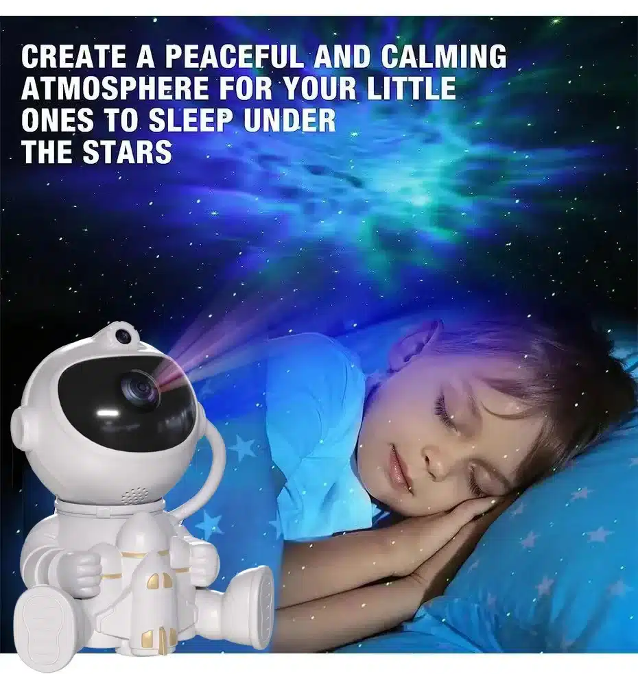 Projecteur de Galaxie Astronaute Mexllex - Projecteur d'Étoiles avec Nébuleuse et Télécommande, Rotation à 360° 9 Projecteur galaxie - projecteur astronaute