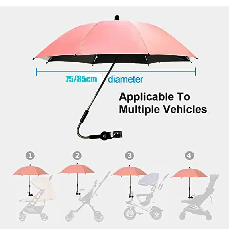 Accessoire poussette anti-pluie et anti-soleil