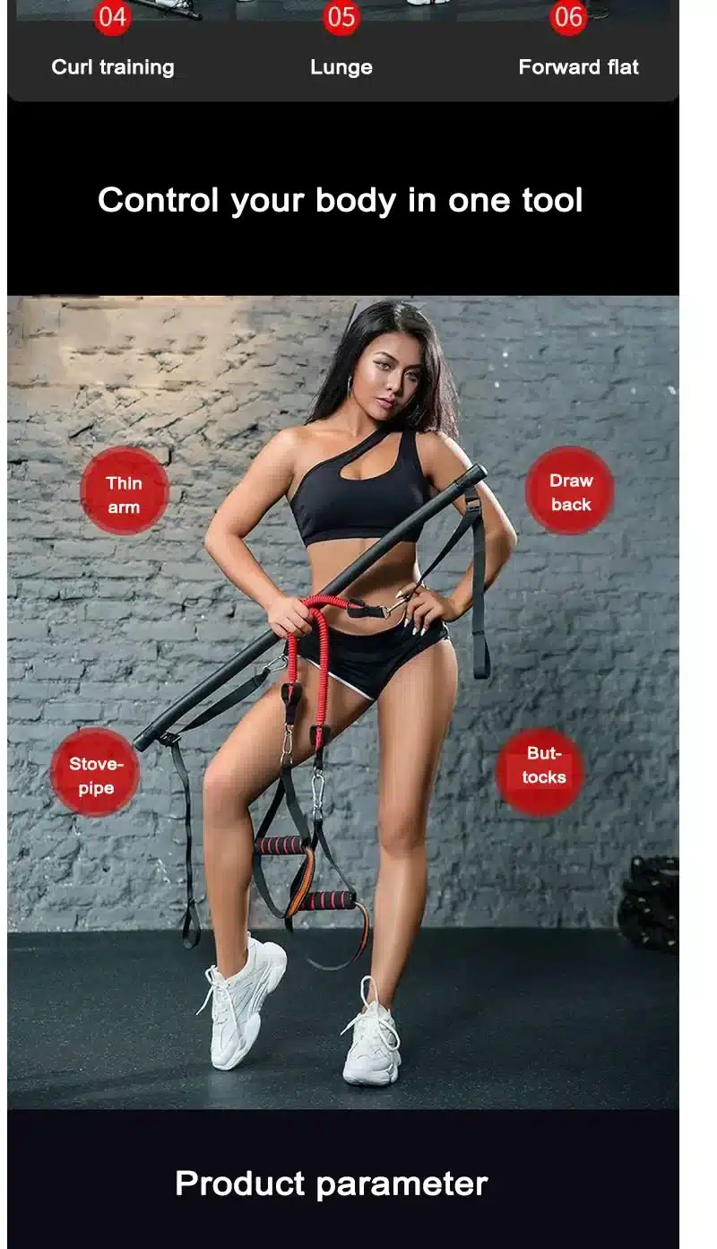 Bande élastique musculation – Renforcement et flexibilité optimale 8 Outil de musculation élastique en latex naturel