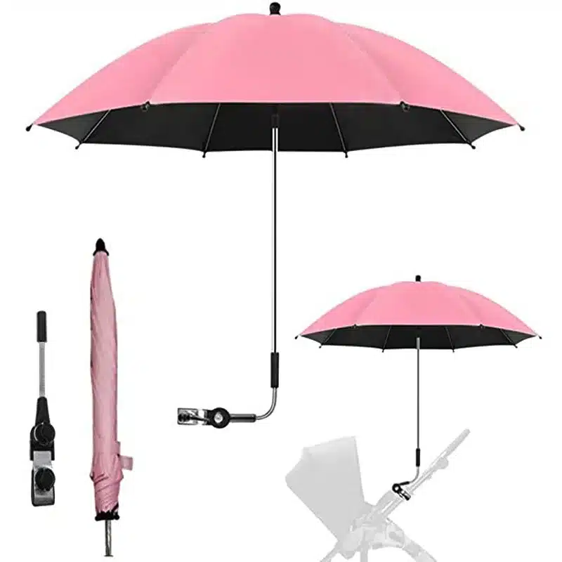 Parapluie pliable et ajustable pour poussette